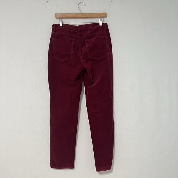 Talbots Flawless Five Pocket Corduroy Pants Size 10 Straight Curvy Burgundy - Picture 7 of 11